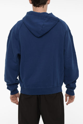 Brushed Cotton Hoodie with Embroidered Logo