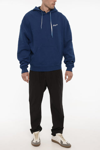 Brushed Cotton Hoodie with Embroidered Logo