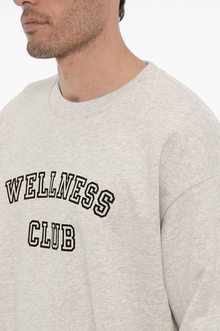 Fleeced-Cotton Sweatshirt with Velvet Detail