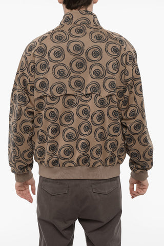 NEEDLES Jacquard Fabric Bomber Jacket with Zip Closure