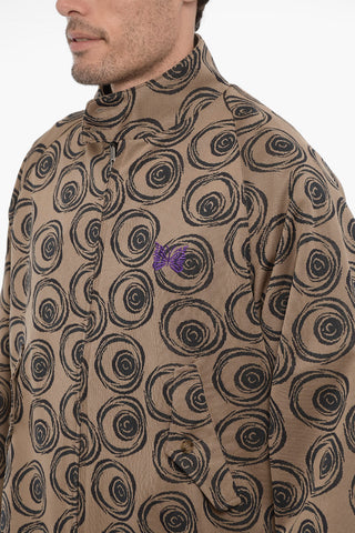 NEEDLES Jacquard Fabric Bomber Jacket with Zip Closure