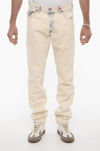 Faded Effect Slim Fit Jeans with Frayed Hem 17cm L.32