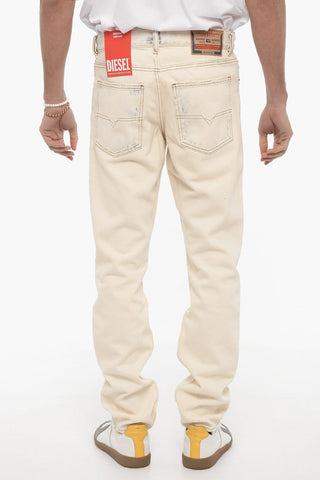 Faded Effect Slim Fit Jeans with Frayed Hem 17cm L.32