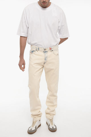 Faded Effect Slim Fit Jeans with Frayed Hem 17cm L.32