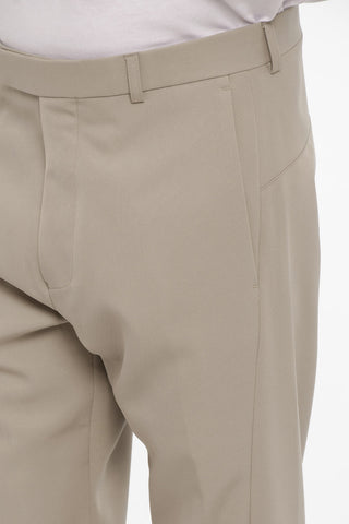 Pantaloni in Tinta Unita con Chiusura a Scomparsa