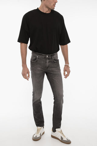 Dark Wash SKEITH Jeans with Logo-Button 16cm