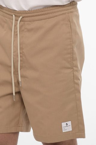 Solid Color COLLINS Shorts with Elastic Waistband
