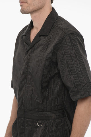 GOLD LINE Short Sleeve Jumpsuit with Front Zip