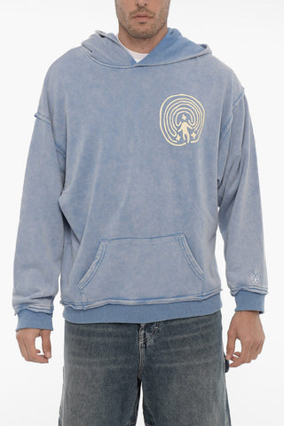 Faded-Effect Hoodie with Patch Pocket