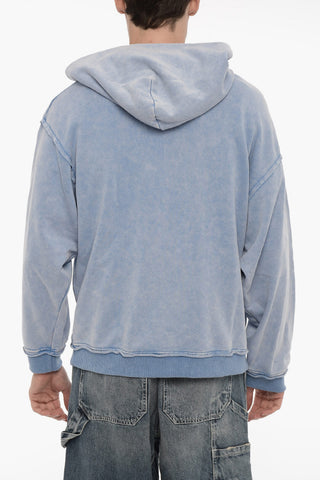 Faded-Effect Hoodie with Patch Pocket