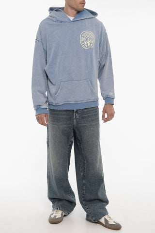 Faded-Effect Hoodie with Patch Pocket