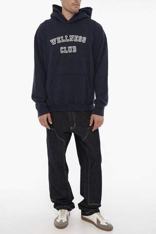 Fleeced-Cotton Sweatshirt with Velvet Detail
