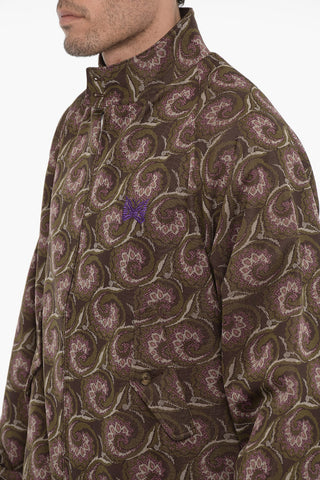 NEEDLES Bomber in Tessuto Jacquard con Ricamo Farfalla