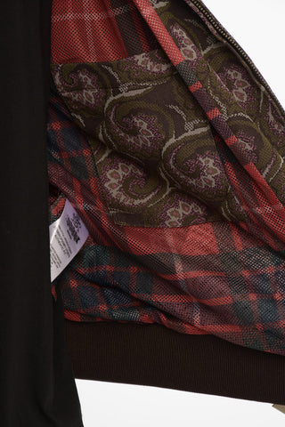 NEEDLES Bomber in Tessuto Jacquard con Ricamo Farfalla
