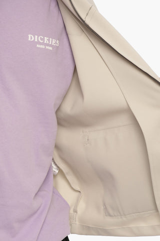 Giubbotto Leggero in Tessuto Stretch con Ricamo Farfalla