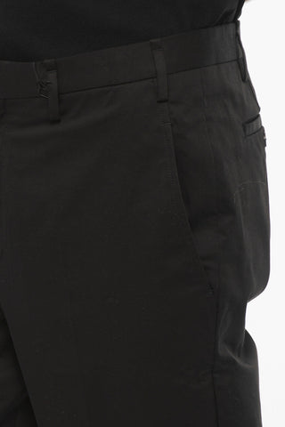 Low Rise Stretch Cotton Slim Fit Pants