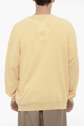 Cashmere-Blend Crewneck Sweater with Vintage Effect