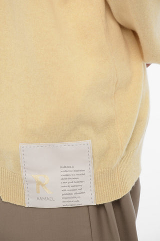 Cashmere-Blend Crewneck Sweater with Vintage Effect