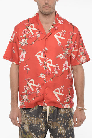 Camicia a Fantasia Floreale a Manica Corta