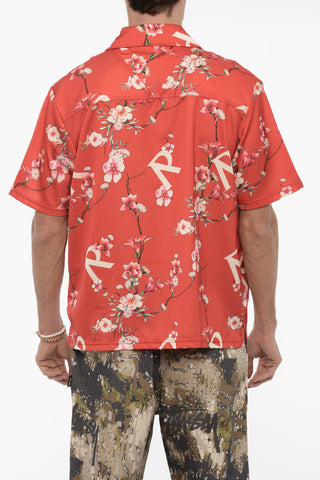 Camicia a Fantasia Floreale a Manica Corta