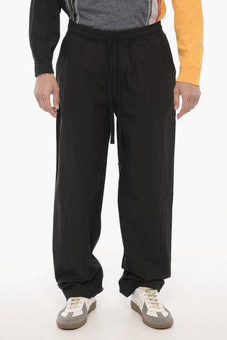 Pantaloni in Misto Cotone con Elastico in Vita