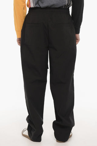 Pantaloni in Misto Cotone con Elastico in Vita