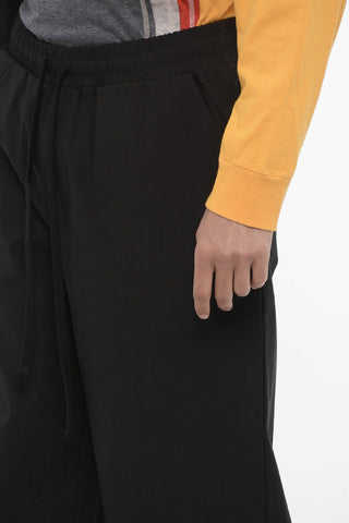 Pantaloni in Misto Cotone con Elastico in Vita