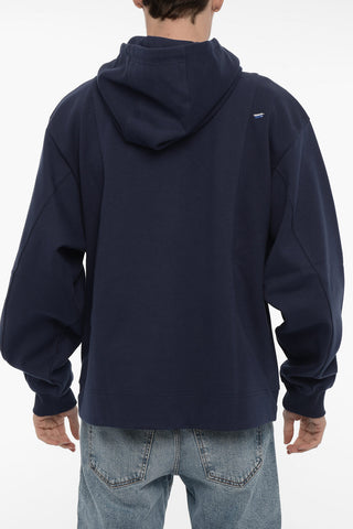 Solid Color Hoodie with Embroidery
