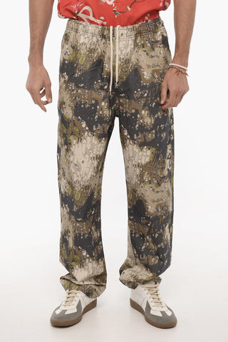 Drawstring Waist Printed Casual Pants