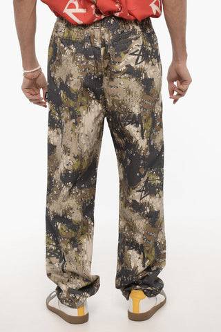 Drawstring Waist Printed Casual Pants