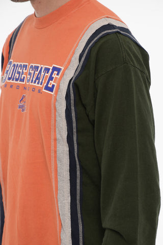 Long Sleeve Crew-neck T-Shirt with Front Print