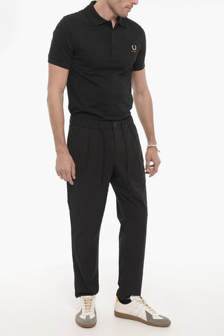 Single Pleated Nylon Stretch Pants