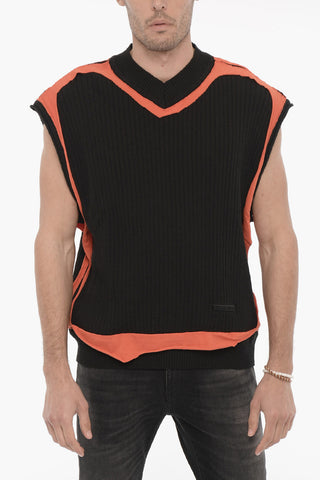 V-neck Ribbed Sweater