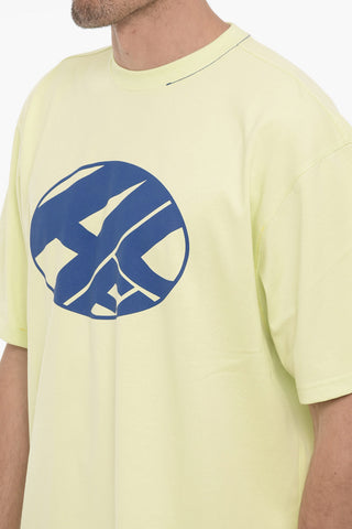 Solid Color Crew-neck T-Shirt with Contrasting Logo