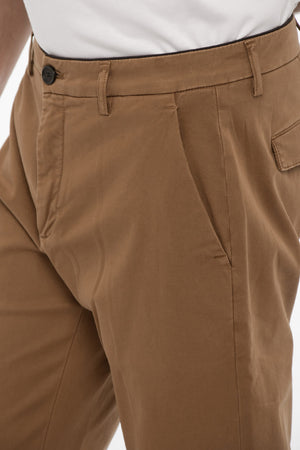 Pantaloni Casual in Motivo Wave e Tasche ad Aletta