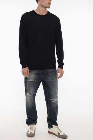Lightweight Cotton Crew-neck Sweater