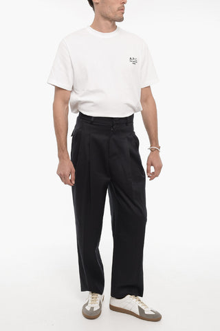 Double Pleat Wool Twill Pants