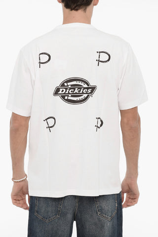 POP TRADING COMPANY Crew-neck T-shirt with Contrasting Print on the Back