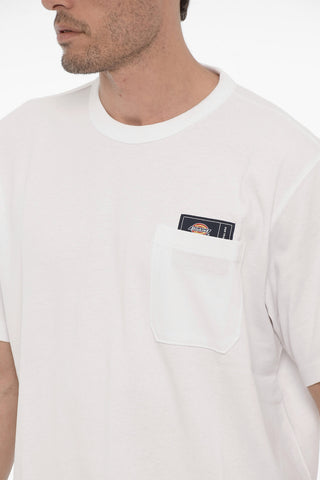 POP TRADING COMPANY Crew-neck T-shirt with Contrasting Print on the Back