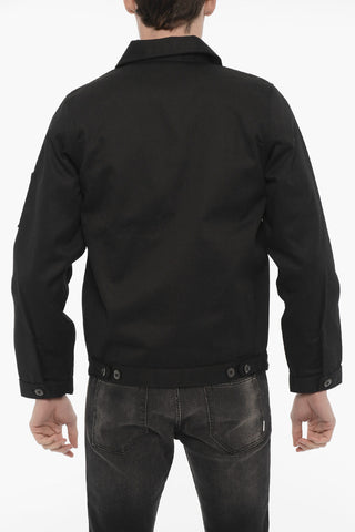 Giubbotto in Twill con Chiusura Zip