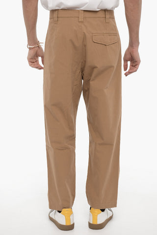 Lightweight Cotton RENATO Single-Pleat Pants with Belt Loops