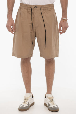 Stretch Cotton Shorts with Elastic Waistband