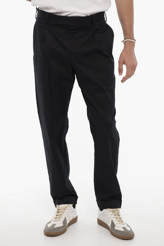 Pantaloni EDGE a Una Pince ad Orlo con Risvolto