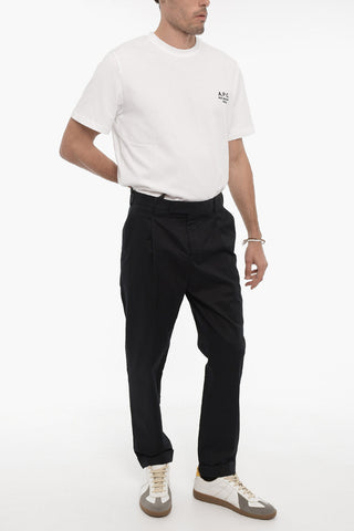 Pantaloni EDGE a Una Pince ad Orlo con Risvolto