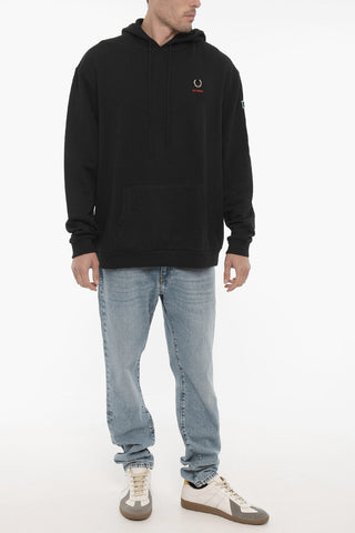FRED PERRY cotton Hoodie with Logo-application
