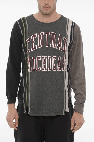 Long Sleeve Crew-Neck T-shirt withMaxi Print