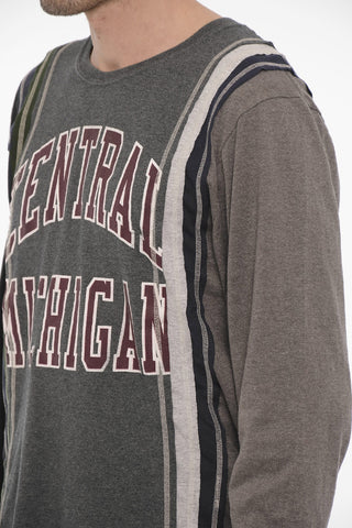 Long Sleeve Crew-Neck T-shirt withMaxi Print