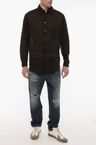 Lightweight Cotton Shirt with Breast Pocket