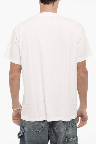 Cotton Crew-Neck T-shirt with Contrast Print