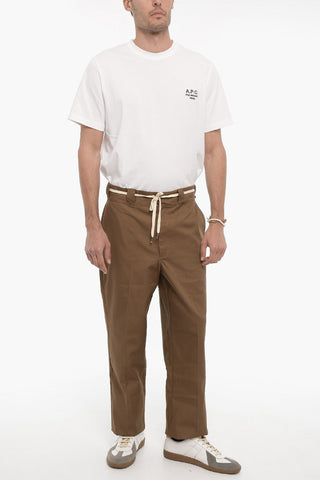 Twill Pants with Laces on the Waist